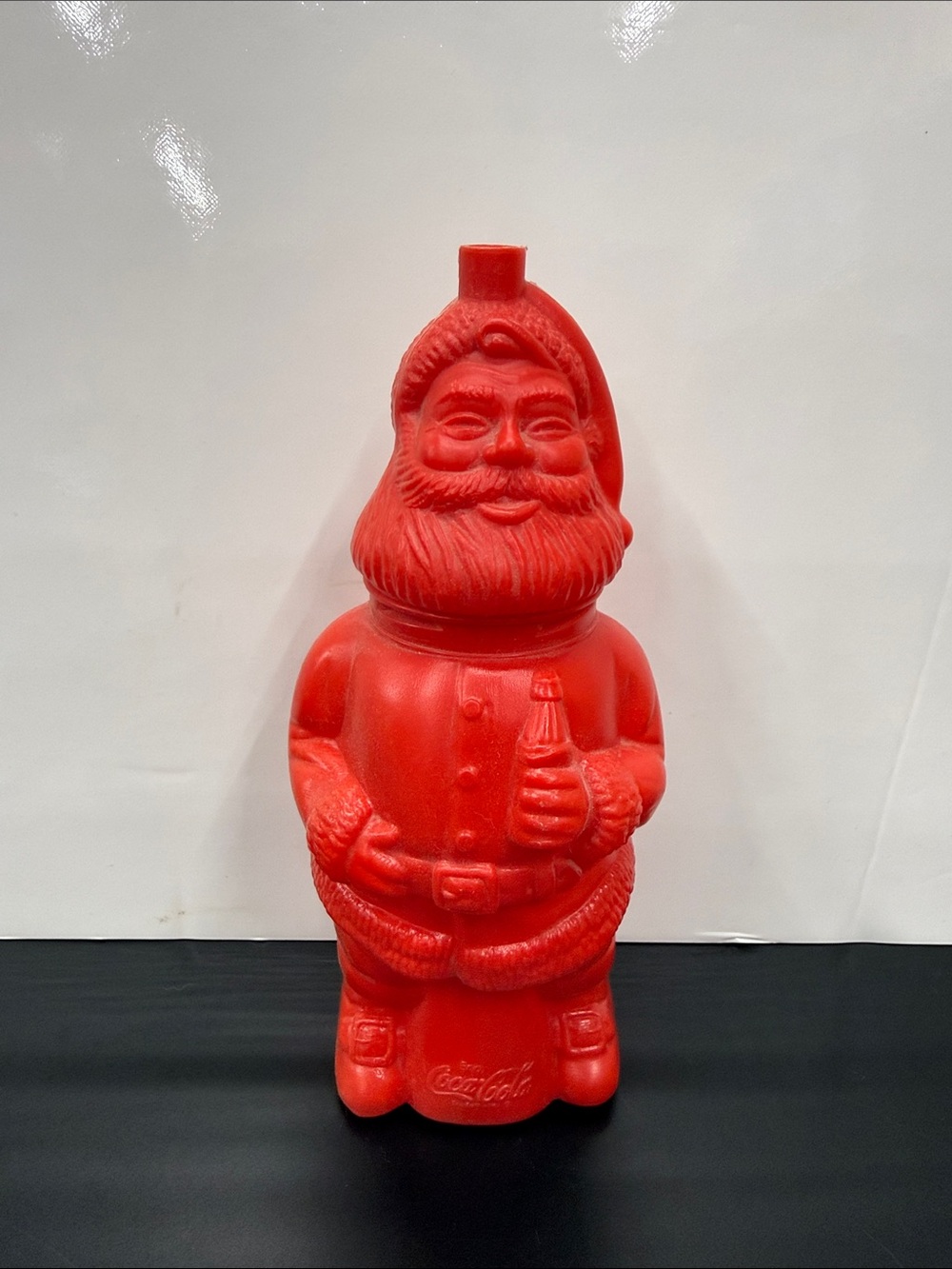 Coca Cola Red Santa Bottle Figurine Holiday Accent